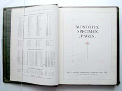 Monotype specimen book.
