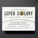 Leper Colony letterpress card